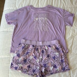 JoySpun Women’s size Small Purple Pajama set Barely Worn